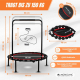 Rundes Fitness-Trampolin |Faltbar |Max. 150 kg |Verstellbare Armlehne |Abnehmbar | 101x101x118cm |Kangumobi |Mobiclinic - Foto 2