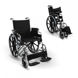 Rollstuhl | Faltbar | Klappbare Armlehnen | Große Räder | Schwarz | Giralda | Mobiclinic