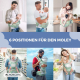 6-in-1-Babytrage | Atmungsaktiv | 0–36 Monate | Verstellbare Träger | Baumwolle | Tasche | Grün | Moley | Mobiclinic - Foto 3