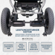 Elektrorollstuhl | Faltbar | Aluminium | Universal-Joystick | Dual-Modus | 20 km Autonomie | Max. Gewicht. 100kg - Foto 7
