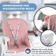 Hochstuhl mit Rädern | Evolutive | Höhenverstellbar | Zusammenklappbar | Sicherheitsgurt | Bis 15kg | Rosa | Simba | Mobiclinic - Foto 5