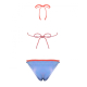 Pack Bikini | Soutien-gorge et culotte | Bleu ciel et mandarine| Taille XS | Nostalgia | Quelton - Foto 2