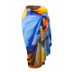 Sarong | Tissus exclusifs | Fait main | Usages multiples | 150cm x 100cm | Bleu | Quelton - Foto 1