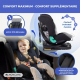 Siège auto enfant |Pivotant 360º |i-Size |Évolutionnaire |40-150 cm |0-12 ans|Inclinable |Réglable |Noir| Lionfix Pro|Mobiclinic - Foto 7