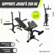 Banc de musculation multifonctionnel | Pliable | Réglable | Support de barre | 148x180x110,5cm | 250kg | Pressfit | Mobiclinic - Foto 1