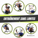 Banc de musculation multifonctionnel | Pliable | Réglable | Support de barre | 148x180x110,5cm | 250kg | Pressfit | Mobiclinic - Foto 6