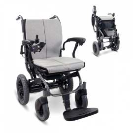 Fauteuil roulant électrique | Pliable | Aluminium | Joystick universel | Double mode | Autonomie 20 km | Poids max. 100 kg