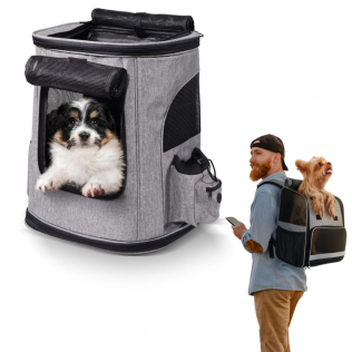 Sac de transport pour animaux | Pliable | 30x25x40 cm | Ventilation| Poches latérales | Double poignée | Thor | Mobiclinic