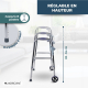 Déambulateur pour adultes | Aluminium | 2 roues | Pliable | Hauteur réglable | Capitel | Mobiclinic - Foto 3