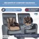 Chaise haute de voyage avec rangement| Pour bébé | Pliable | Avec poche et poignée | Jusqu'à 15 kg | Beige | Monkey | Mobiclinic - Foto 3