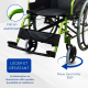 Fauteuil roulant pliable | Aluminium | Dossier divisé | Accoudoirs pliants | Vert | Bolonia | Mobiclinic - Foto 5