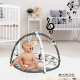 Tapis d'activité pour bébé | 5 jouets | 2 arches | Développement sensoriel | Interactif | Pays des rêves | Gris | Mobiclinic - Foto 3