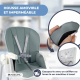 Chaise haute à roulettes | Réglable en hauteur | Pliable | Plateau amovible | Harnais de sécurité | Vert | Simba | Mobiclinic - Foto 5