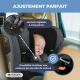 Siège auto pour enfant | Pivotant 360º | Inclinable | 40-150cm | 0-12ans | Top Tether | Réglable | Noir | Pandafix | Mobiclinic - Foto 4