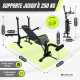 Banc de musculation multifonctionnel | Pliable | Réglable | Support de barre | 148x180x110,5cm | 250kg | Pressfit | Mobiclinic - Foto 1