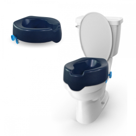 Elévateur de toilettes | 11 cm | Siège de toilette souple | Bleu | Rio | Mobiclinic