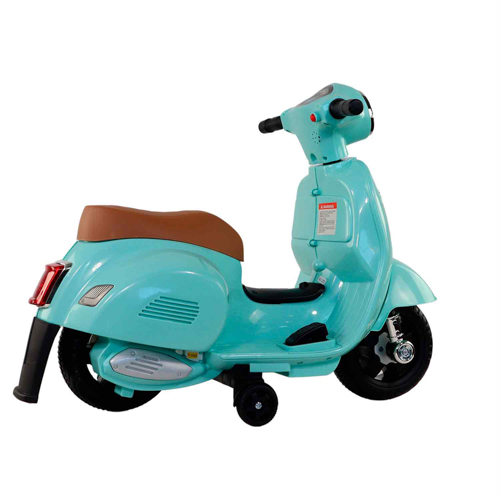 Moto électrique pour enfants, Vespa Piaggio, Anti-renversement, Moteur  30W, 2,5 km/h, Effet musical, Rome