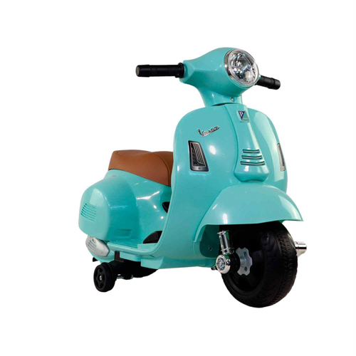 Moto électrique pour enfants, Vespa Piaggio, Anti-renversement, Moteur  30W, 2,5 km/h, Effet musical, Rome