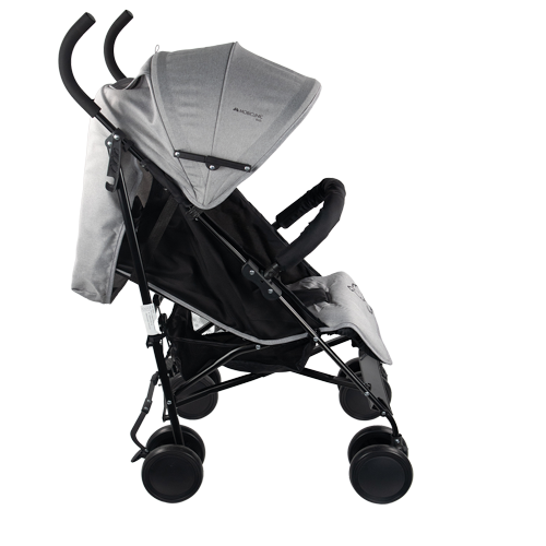 Carrito bebe Mobiclinic Elefant Plegable Respaldo reclinable sistema de  seguridad Ruedas extraíbles Gris y negra