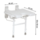 Sedile da bagno ribaltabile | Con gambe | Forma a ferro di cavallo | Seduta ergonomica | Alluminio anodizzato | Peso max. 135 kg - Foto 1