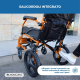Sedia a rotelle pieghevole | Alluminio | Freno a leva | Poggiapiedi | Braccioli | Arancione | Piramide | Mobiclinic - Foto 10