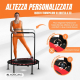 Trampolino fitness rotondo |Pieghevole |Max 150kg |Bracciolo regolabile |Staccabile | 101x101x118cm |Kangumobi |Mobiclinic - Foto 4