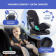 Seggiolino auto bambini |Svolta 360°|i-Size |Evolutivo|40-150cm |0-12 anni|Reclinabile |Regolabile |Nero |Lionfix Pro|Mobiclinic - Foto 6