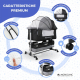 Culla 3 in 1 | Co-sleeping |Dondolo | 3 altezze regolabili| Zanzariera e cestino |Con materasso | Ruote 360° | Night| Mobiclinic - Foto 5