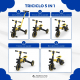 Triciclo 5 in 1 | Evolutivo | Sedile manubrio regolabile |Max 25kg | Leggero | 1 anno e mezzo-5 anni | Giallo | Chase|Mobiclinic - Foto 2