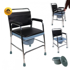 Sedia WC per disabili | Con coperchio | Braccioli | Piedini antiscivolo | Velero | Mobilinic