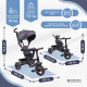 Triciclo 3 in 1 | Evolutivo | Regolabile | Max 25 kg | Da 18 mesi a 5 anni | Leggero | LULU Nero |Mobiclinic - Foto 2