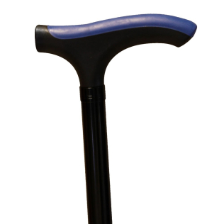 Bastone in aluminio estensibile e pieghevole | Colore: nero e blu | T-handle Advance