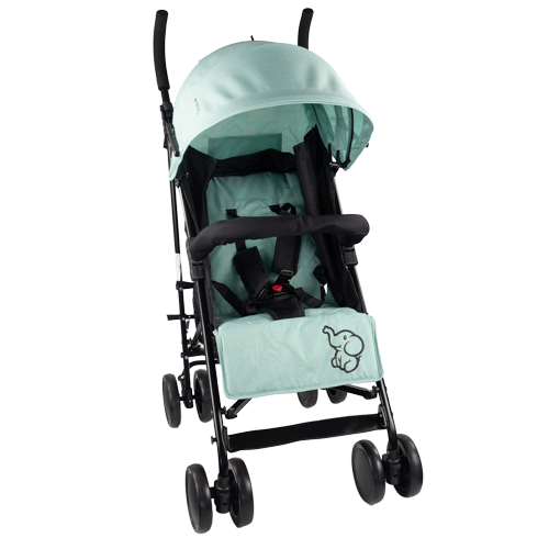 Passeggino per bambini 15 kg pieghevole schienale reclinabile 4 ruote  Buggago