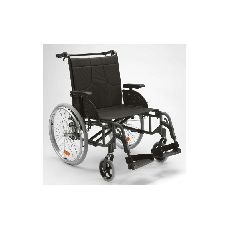 Baffle Herrie Picknicken Opvouwbare rolstoel | Grote wielen | Aluminium | Heavy duty | Zwart | Action  4