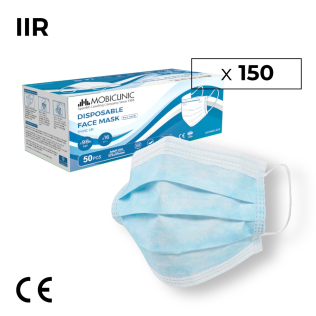 150 IIR chirurgische maskers | Mobiclinic | 3 dozen van 50 stuks | 3 lagen | Wegwerpbaar