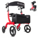 Rollator met vier grote wielen | Opklapbaar | Zitting en rugleuning | Voormand | Modern | Invicto X1 | Mobiclinic Pro - Foto 1