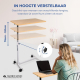 Bedtafel | Bijzettafel voor bank |Licht en in hoogte verstelbaar | Verrijdbare en kantelbare | Houten Kleur| Meseta | Mobiclinic - Foto 2