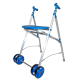 Rollator met wielen | Opvouwbaar | Aluminium | Stoel | Blauw | ARA-C | Forta - Foto 1