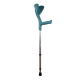 Orthopaedic Walking Crutch | Adjustable-Height | Ergonomic Handles | Aluminum | Turquoise | Evolution Fun - Foto 2