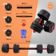 Verstelbare dumbbells met 2 in 1 bar | 20 kg te verdelen | Geleidelijke groei | Gevoerd | ExtenFit | Mobiclinic - Foto 2