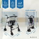 Rollator met 4 wielen | Opvouwbaar en verstelbaar | Mandje en zitting | Blauw | Dehesa | Mobiclinic - Foto 1