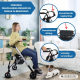 Rollator met 4 wielen | Opvouwbaar en verstelbaar | Mandje en zitting | Blauw | Dehesa | Mobiclinic - Foto 6