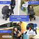 3-in-1 kinderwagen | Opvouwbaar | I-maat |UV50+ filter| Muggennet, voetenzak, regenbubbel | Max. 22kg| Grijs |Darky |Mobiclinic - Foto 2