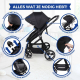 2in1 kinderwagen |Ultracompact opvouwbaar |Enkele hendel |5-puntsgordel |Afneembare stang |Max. 22kg |Zwart |Nuit |Mobiclinic - Foto 7