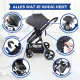 2-in-1 kinderwagen |Ultracompact opvouwbaar |Enkele hendel |5-puntsgordel |Afneembare stang |Max. 22kg |Grijs |Nuit |Mobiclinic - Foto 6