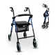 Rollator met 4 wielen | Opvouwbaar en verstelbaar | Met mand en remmen | Blauw | Hercules | Mobiclinic - Foto 1