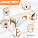 Massagetafel inklapbaar | Draagbaar | Hout | 186x60 cm | Creme | CM-01 Light | Mobiclinic - Foto 8