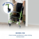 Rollator | Inklapbaar en verstelbaar | Aluminium | Met mandje en zitting | Met remmen | Groen | Escorial | Mobiclinic - Foto 8