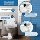 Toiletverhoger | PVC | Vaste gewatteerde armleuningen | Cibeles | Mobiclinic - Foto 3