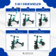 5 in 1 driewieler | Evolutionair | Verstelbaar stuur | Max 25 kg | Lichtgewicht | 1,5 jaar - 5 jaar | Blauw | Mobiclinic - Foto 2